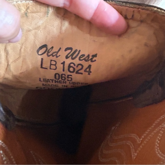 Old West Women's Riding Boot Round Toe Womans Brown  Lb1624 sz 6.5 - Picture 13 of 14